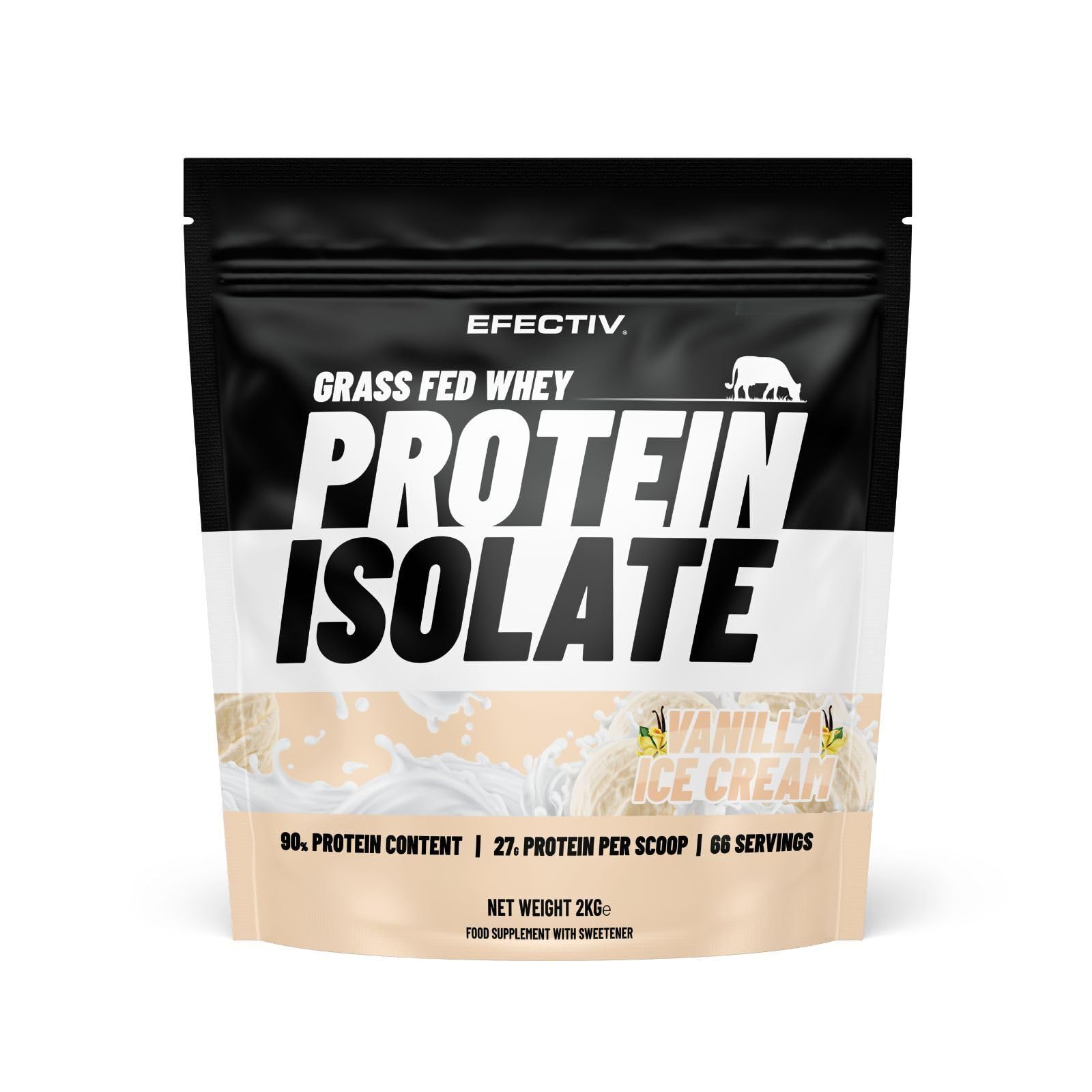 Efectiv Nutrition Grass Fed Whey Protein Isolate - Whey Protein Isolate Powder