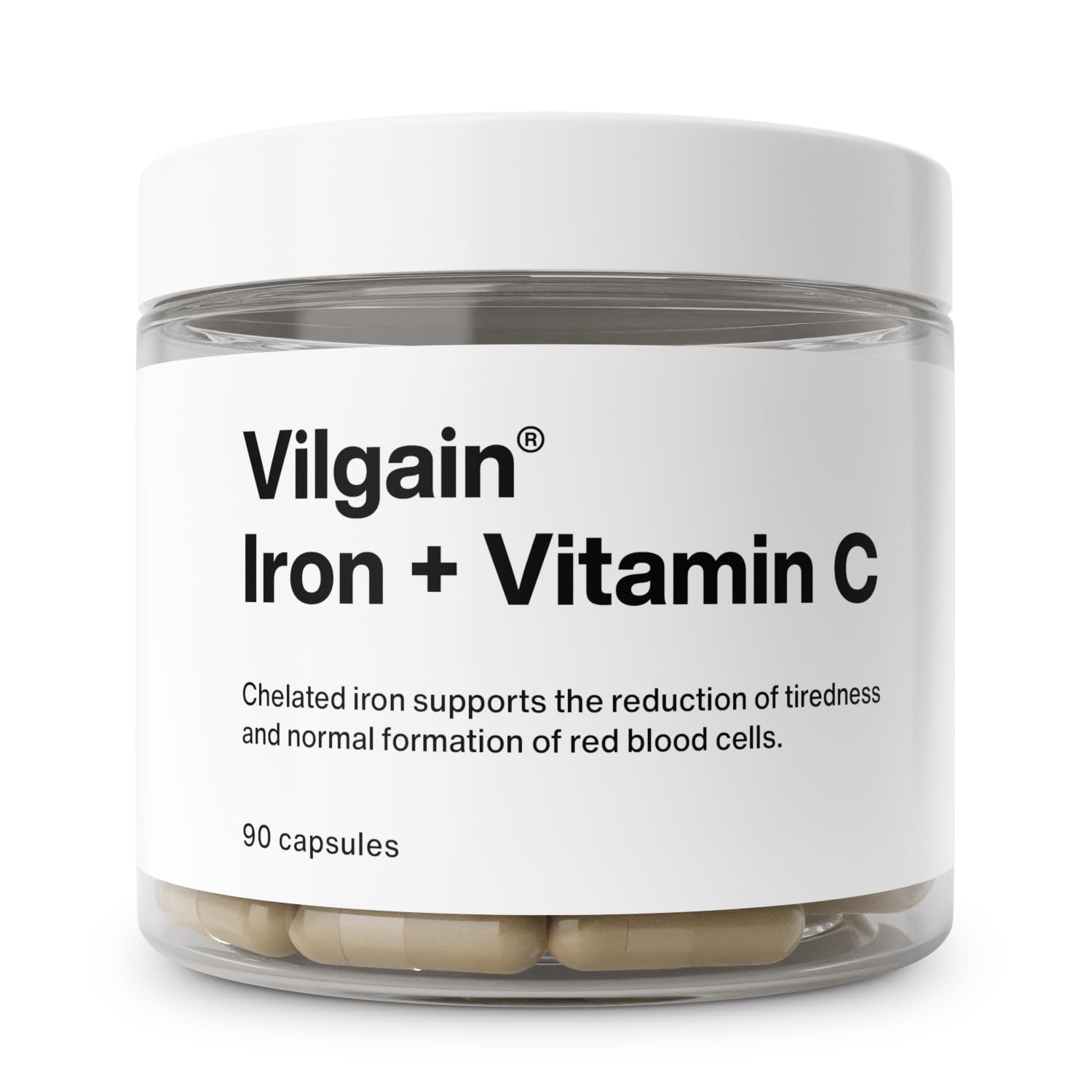 Vilgain Iron + Vitamin C - 90 Caps - Iron Capsules