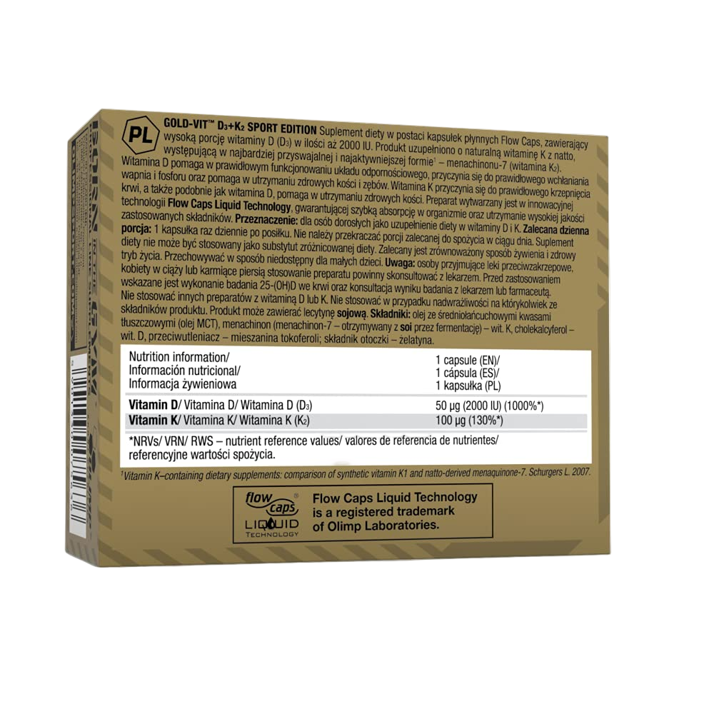 Olimp Sport Nutrition Gold Vit D3+K2 - MyGymSupplements
