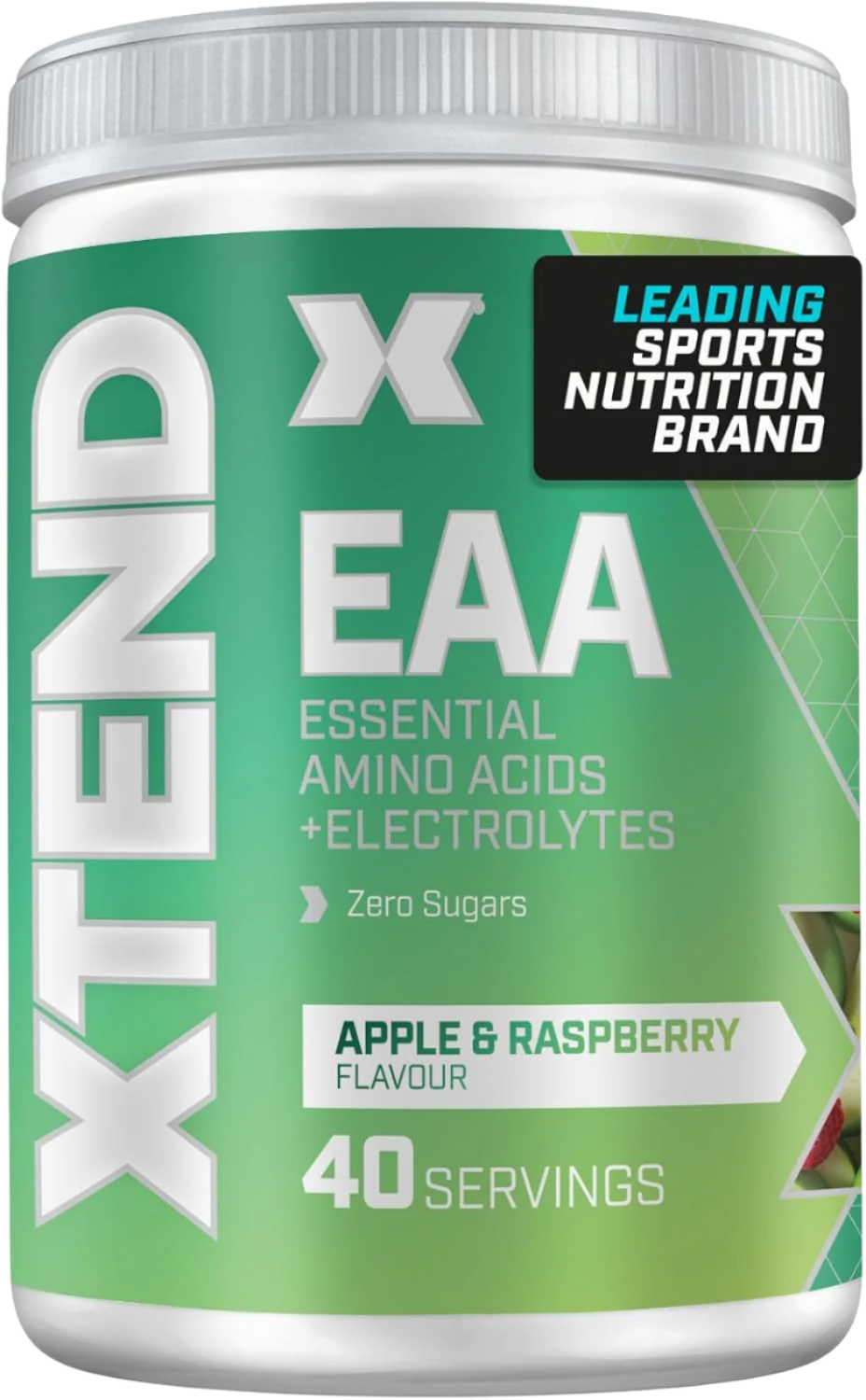 XTEND EAAS apple raspberry flavor dietary supplement with amino acids electrolytes