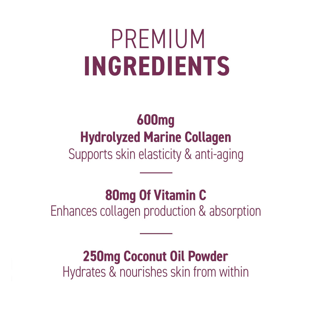 Applied Nutrition Collagen & Coconut - 180Caps / Unflavoured - Marine Collagen Capsules