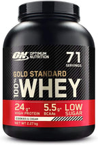 Optimum Nutrition Gold Standard 100% Whey - 2.27kg / Cookies & Cream - Whey Protein Powder
