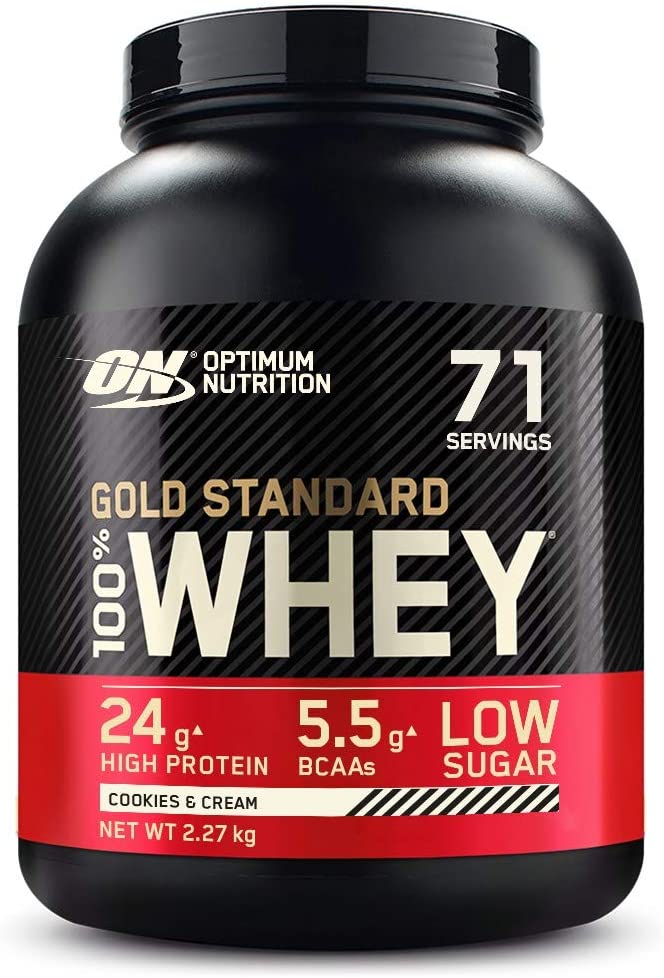 Optimum Nutrition Gold Standard 100% Whey - 2.27kg / Cookies & Cream - Whey Protein Powder