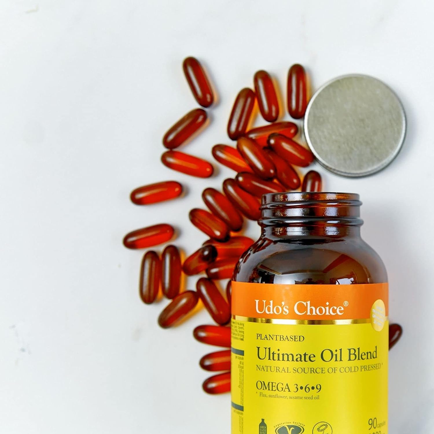 Udo’s Choice Ultimate Oil Blend Caps with plant-based Omega 3, 6, 9 capsules