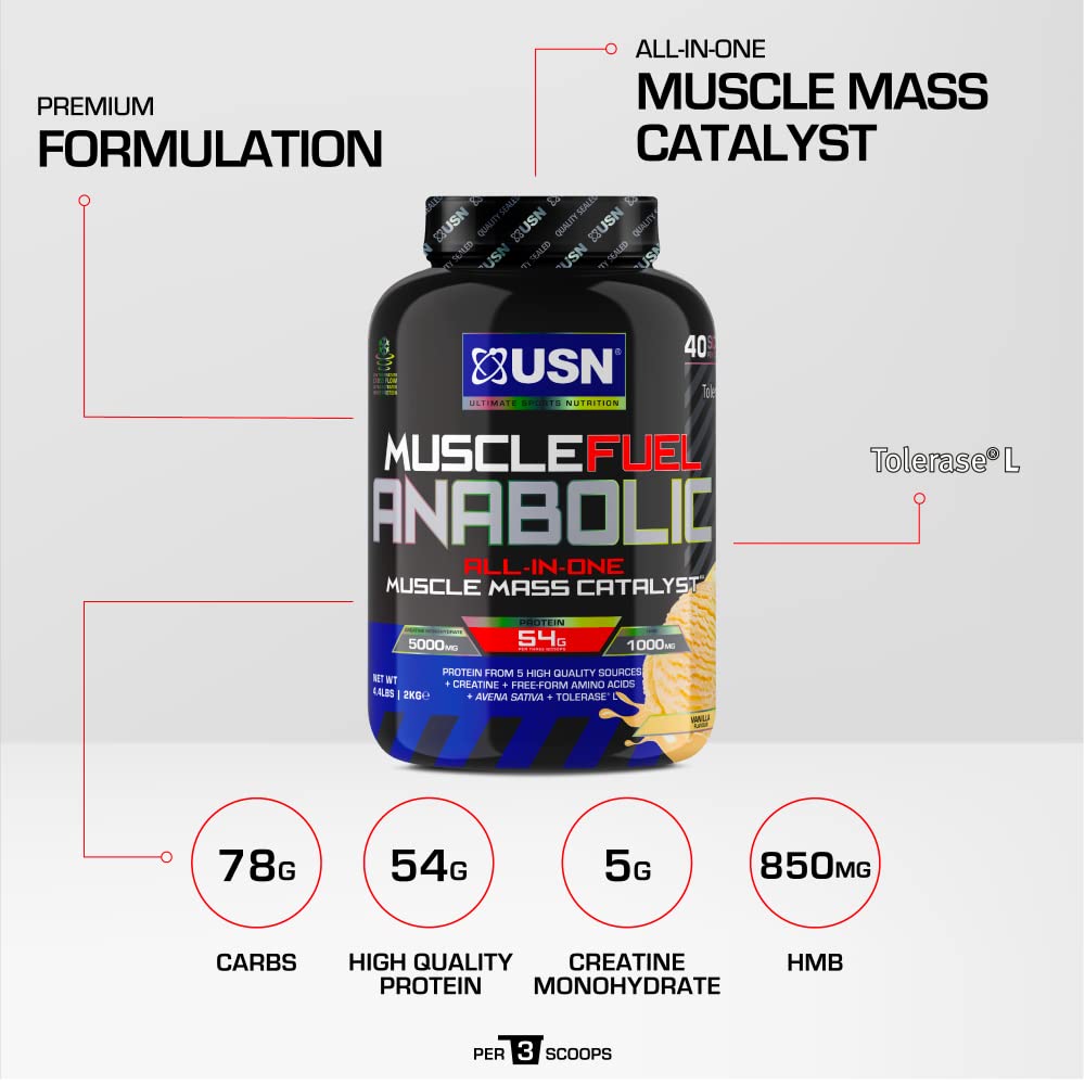 USN Muscle Fuel Anabolic - All-In-One Gainer Powder