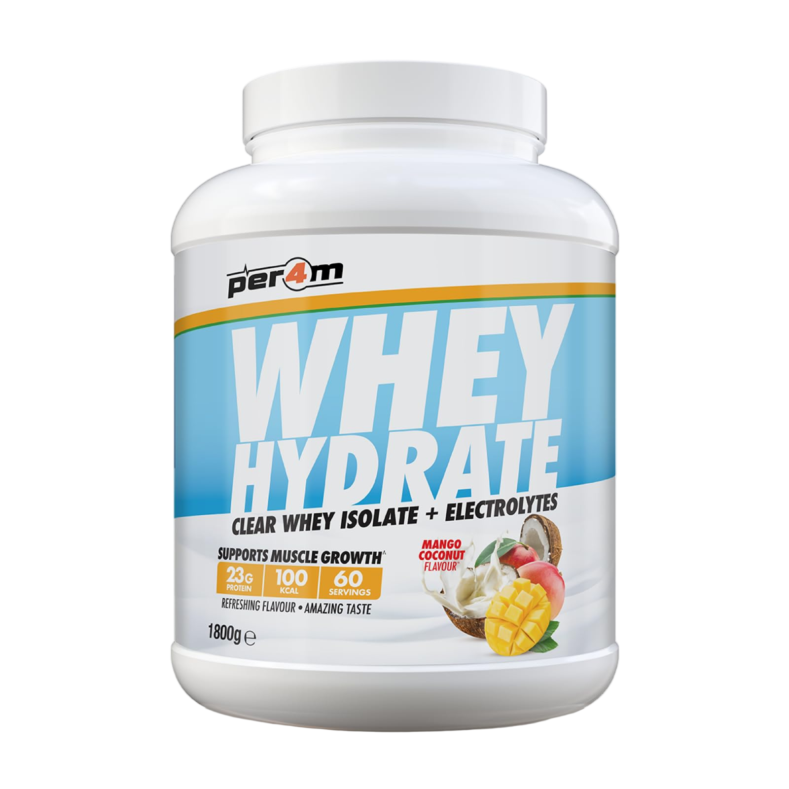 Per4m Clear Whey Hydrate | Light, Refreshing Protein with Electrolytes