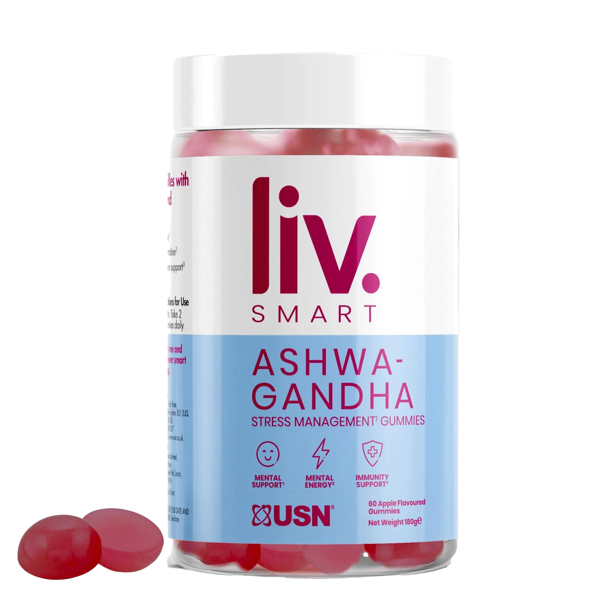USN Liv.Smart Ashwagandha Gummies - 60 Softgels - Ashwagandha Gummies