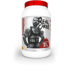 White supplement container with red lid for Rich Piana Nutrition Real Carbs 1248g