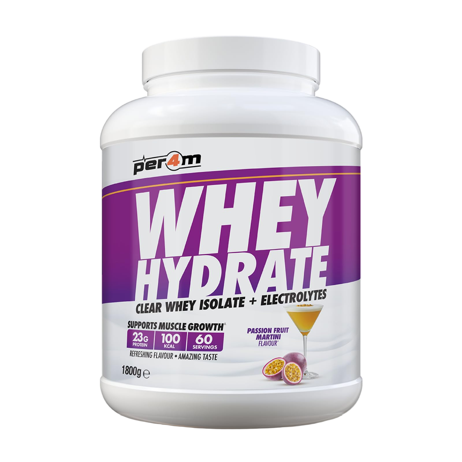 Per4m Clear Whey Hydrate | Light, Refreshing Protein with Electrolytes