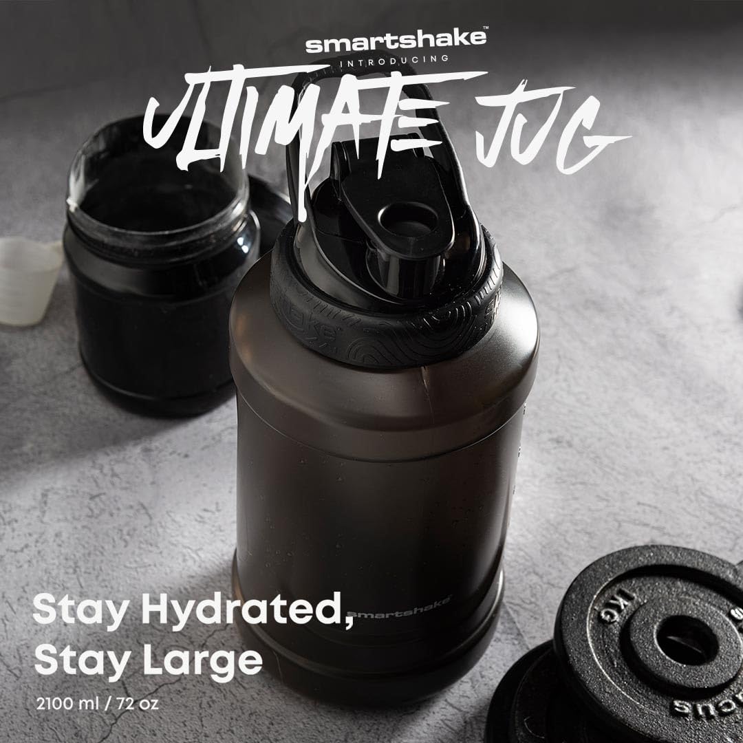 SmartShake Ultimate Gym Jug 2.1L - 2100ml / Black - Water Bottle (more than 2 litres)