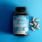 Black Warrior Ashwagandha bottle with 90 KSM-66 capsules for enhanced energy levels