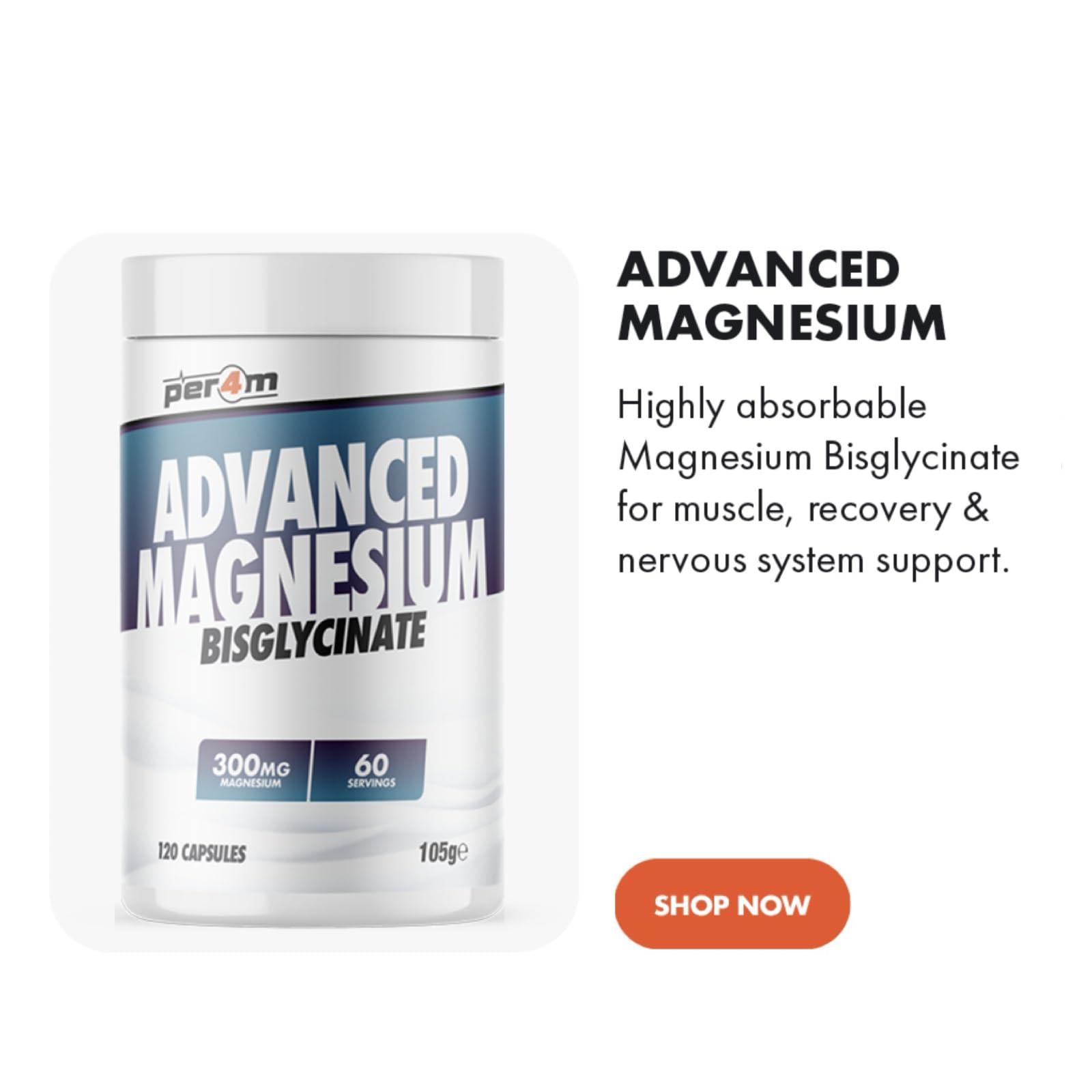 Per4m Magnesium - 120 Caps - ZMA ZMA001