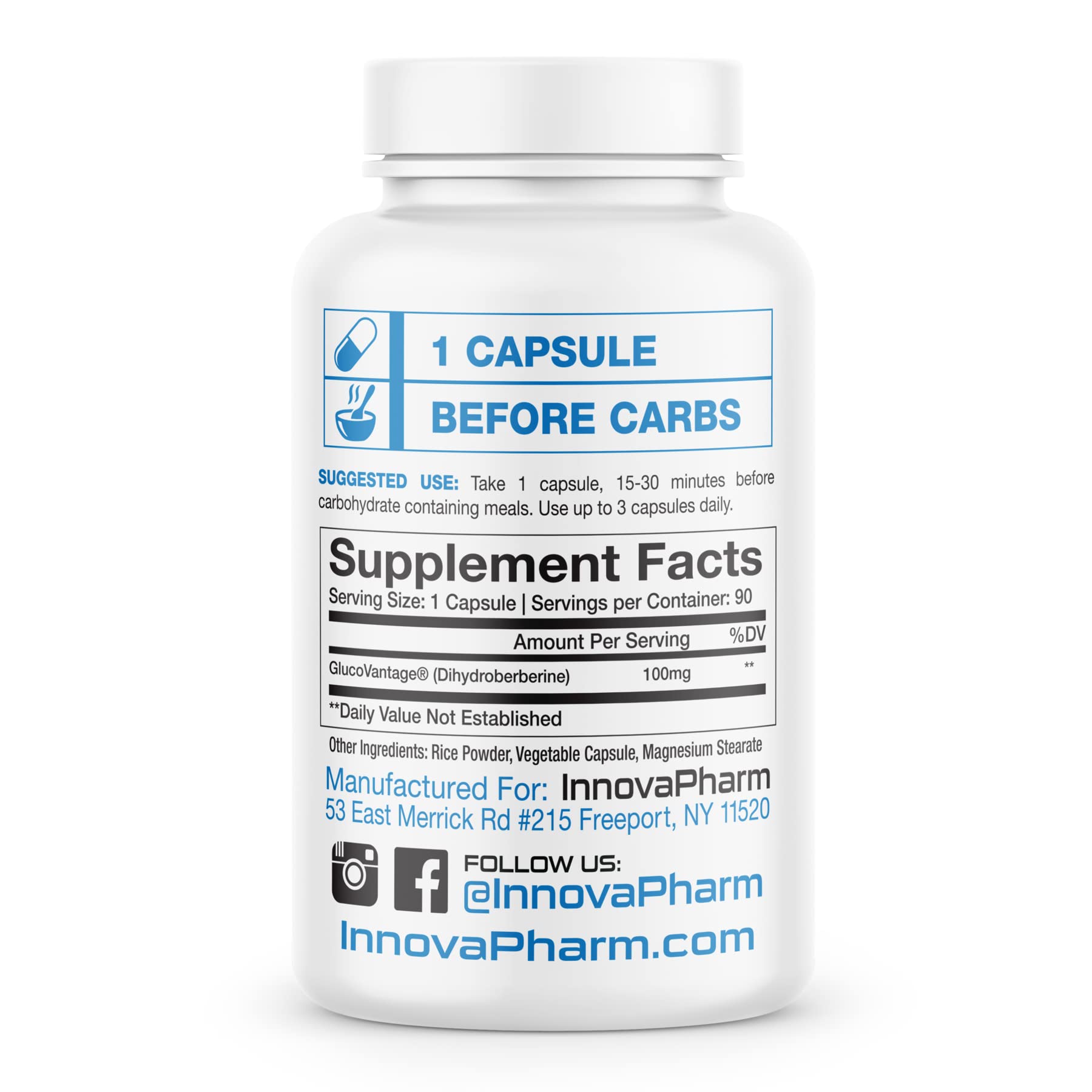 Innovapharm Berberine X5 - 90 Caps - Berberine Capsules