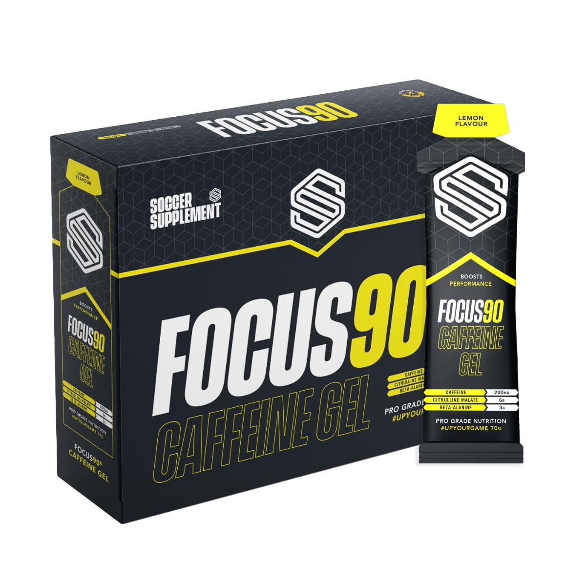 Soccer Supplement Focus90 Caffeine Gel - 12x70g / Cherry - Energy Gels