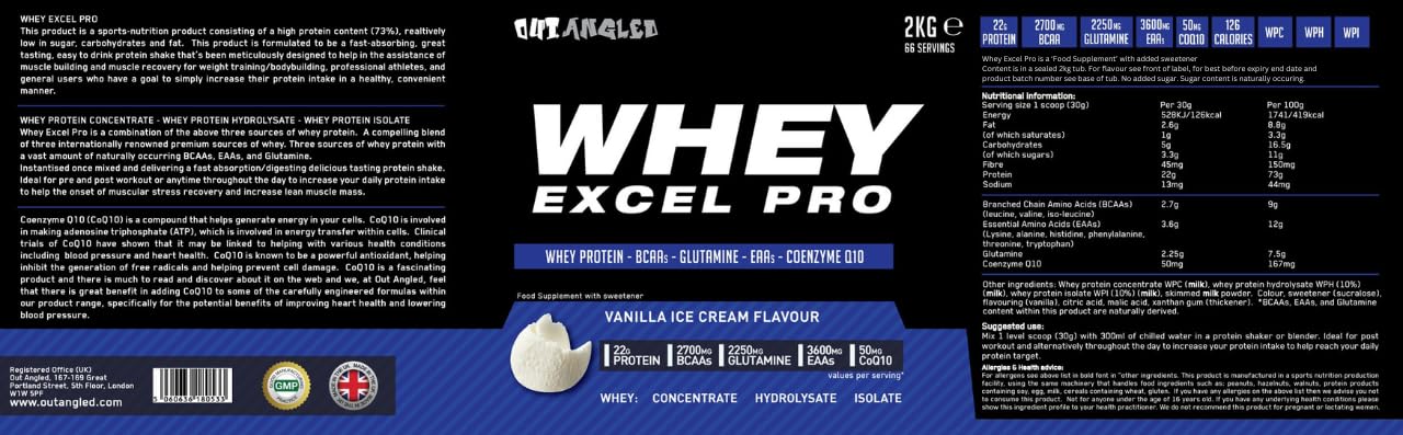 Outangled Whey Excel Pro - Whey Protein Powder