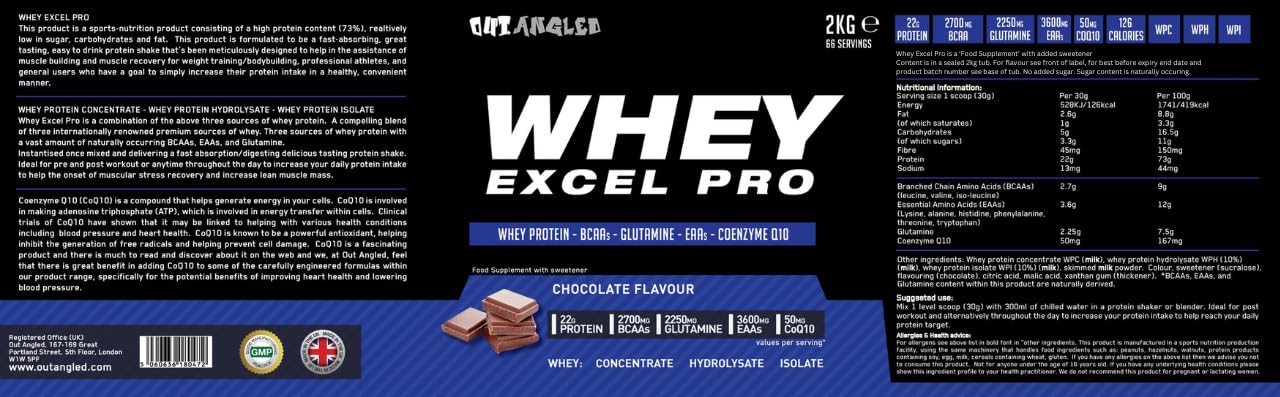 Outangled Whey Excel Pro - Whey Protein Powder