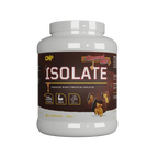 Container of CNP Isolate chocolate caramel whey protein isolate with essential amino acids