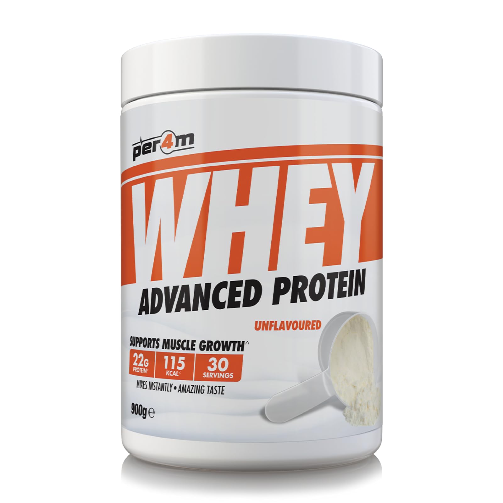 Per4m Advanced Whey Protein - 900g / Unflavoured - Whey Protein Powder