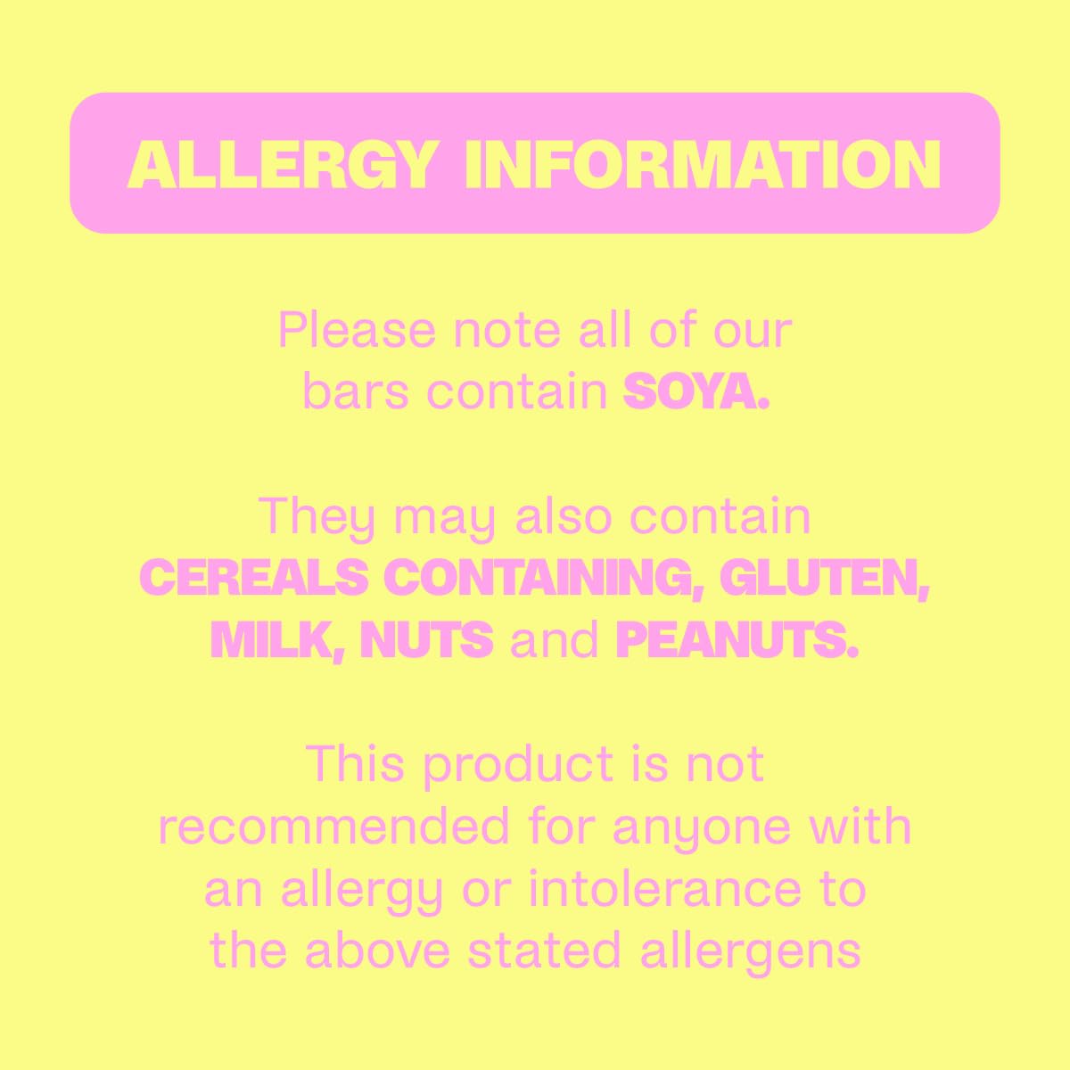 Allergy info for Misfits Plant-Based Protein Bar, a tasty plant-based protein bar