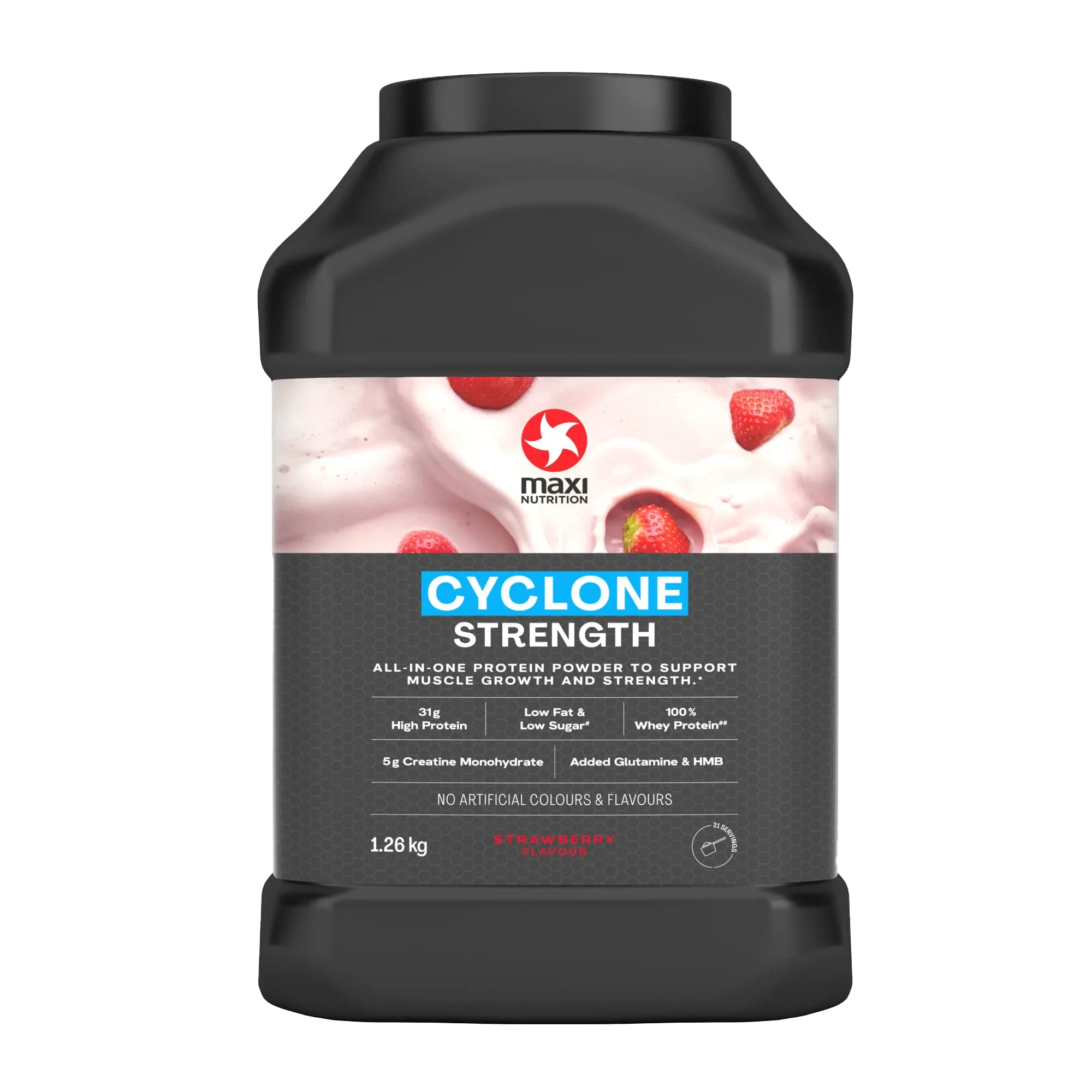 MaxiNutrition Cyclone 1.26kg - 1260g / Strawberry - All-In-One Gainer Powder