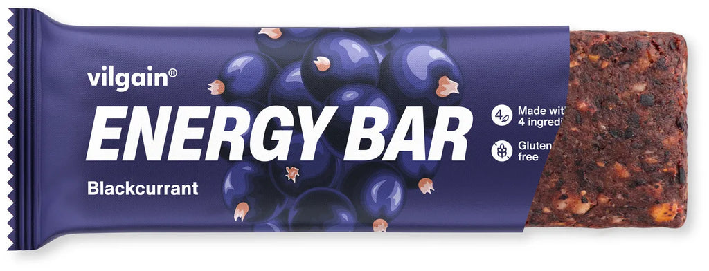 Dark purple Vilgain Energy Bar with nuts and fruit, part of Vilgain Clean Formula