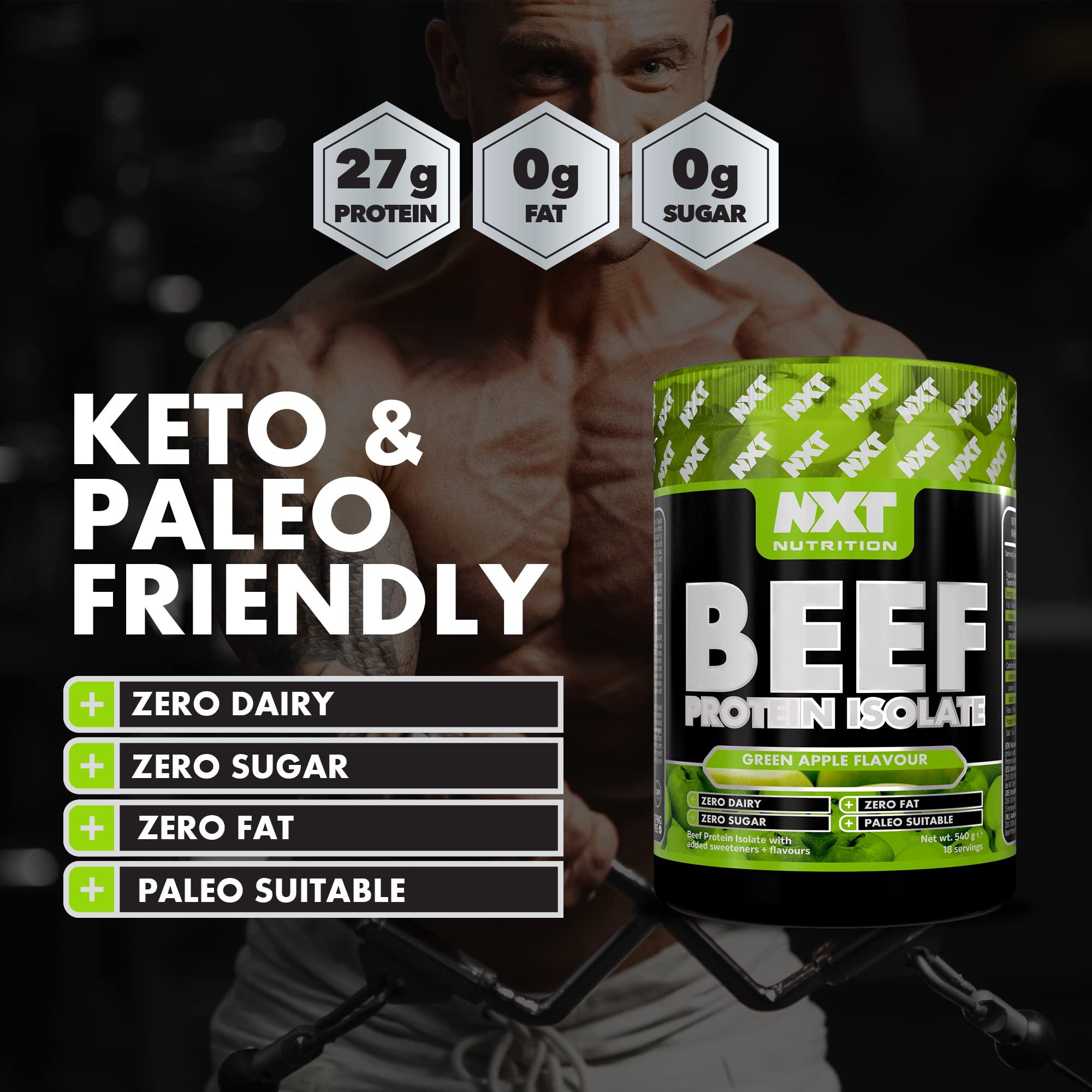 NXT Nutrition Beef Protein Isolate 540g