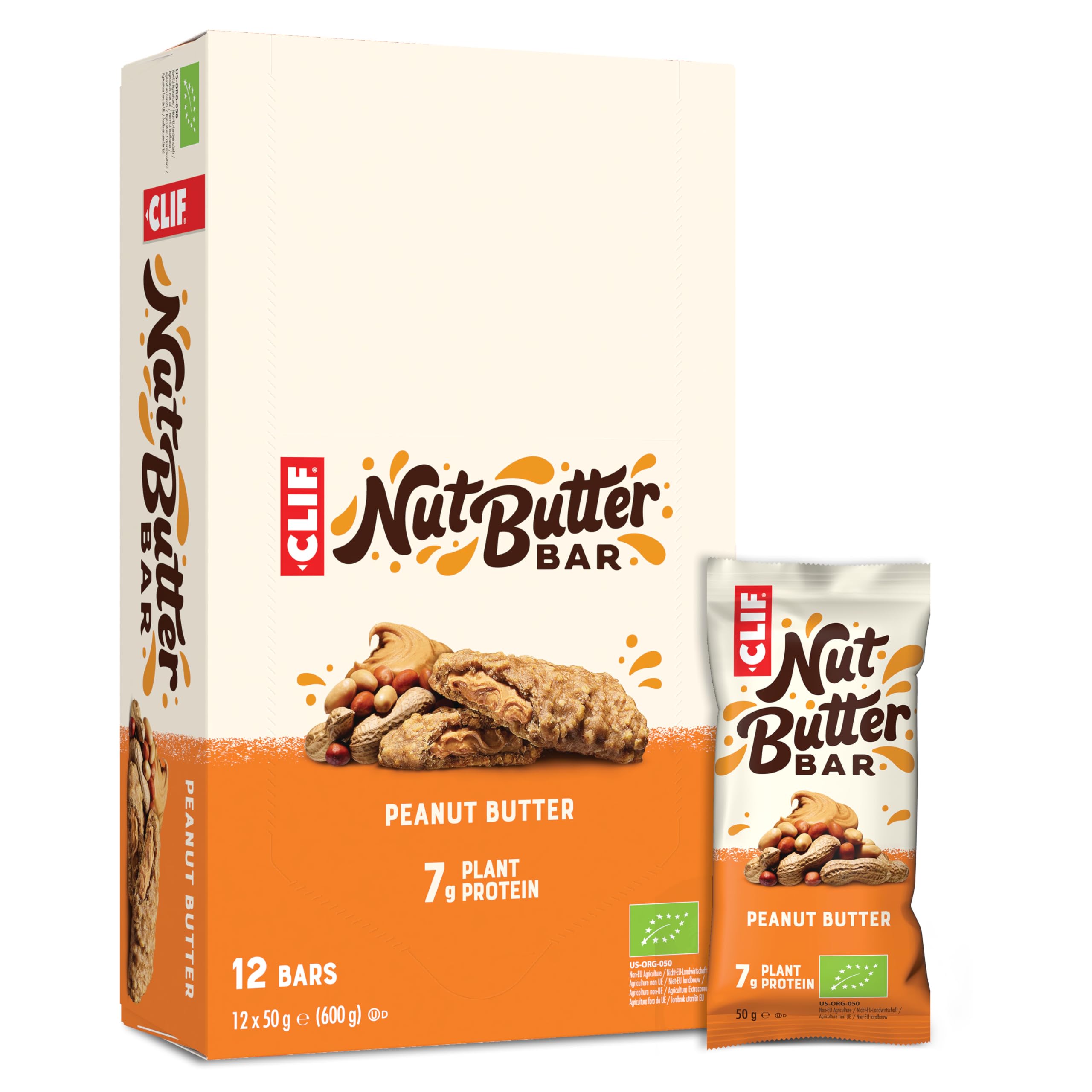 Clif Nut Butter Bar with creamy nut butter filling and 7g plant protein energy snack