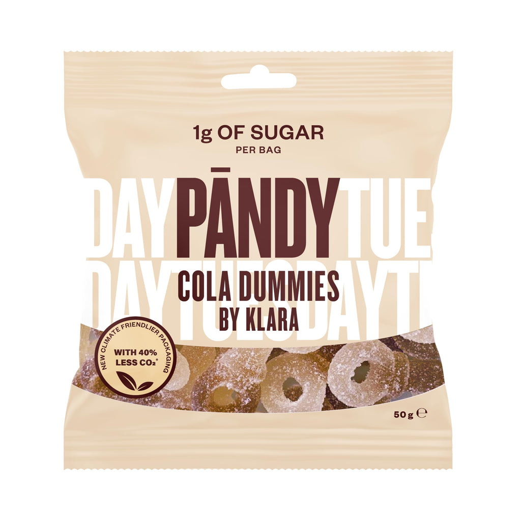PANDY Candy Pandy Cola Dummies bag with 1g sugar, perfect for peach rings and fizzy bottles fans