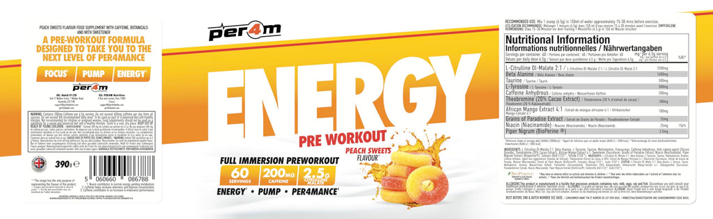 Per4m Energy Pre Workout - Pre-Workout Powder