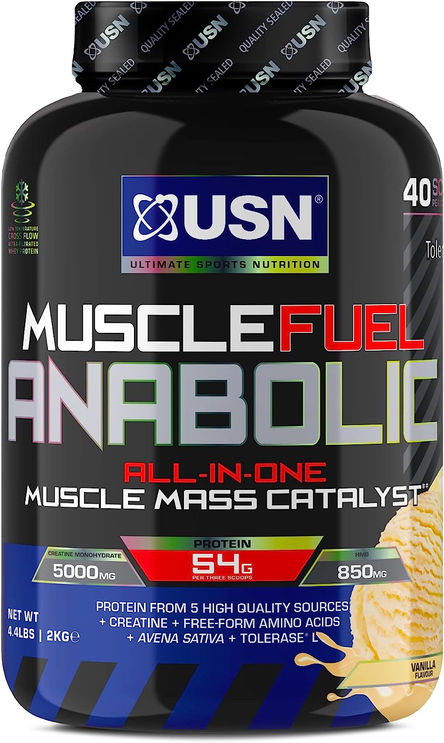 USN Muscle Fuel Anabolic - 2kg / Vanilla - All-In-One Gainer Powder