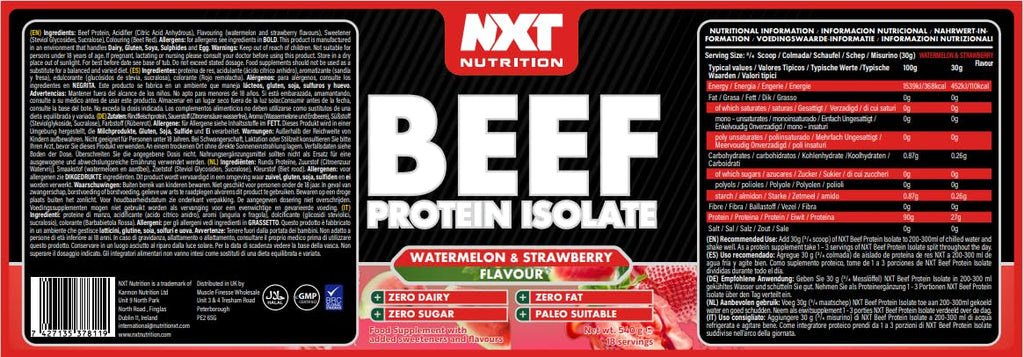 NXT Nutrition Beef Protein Isolate 540g