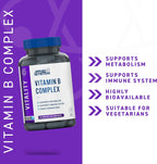Applied Nutrition VITALITY Complex-B 90 Veg Caps - 90Veg Caps - Vitamin B-Complex