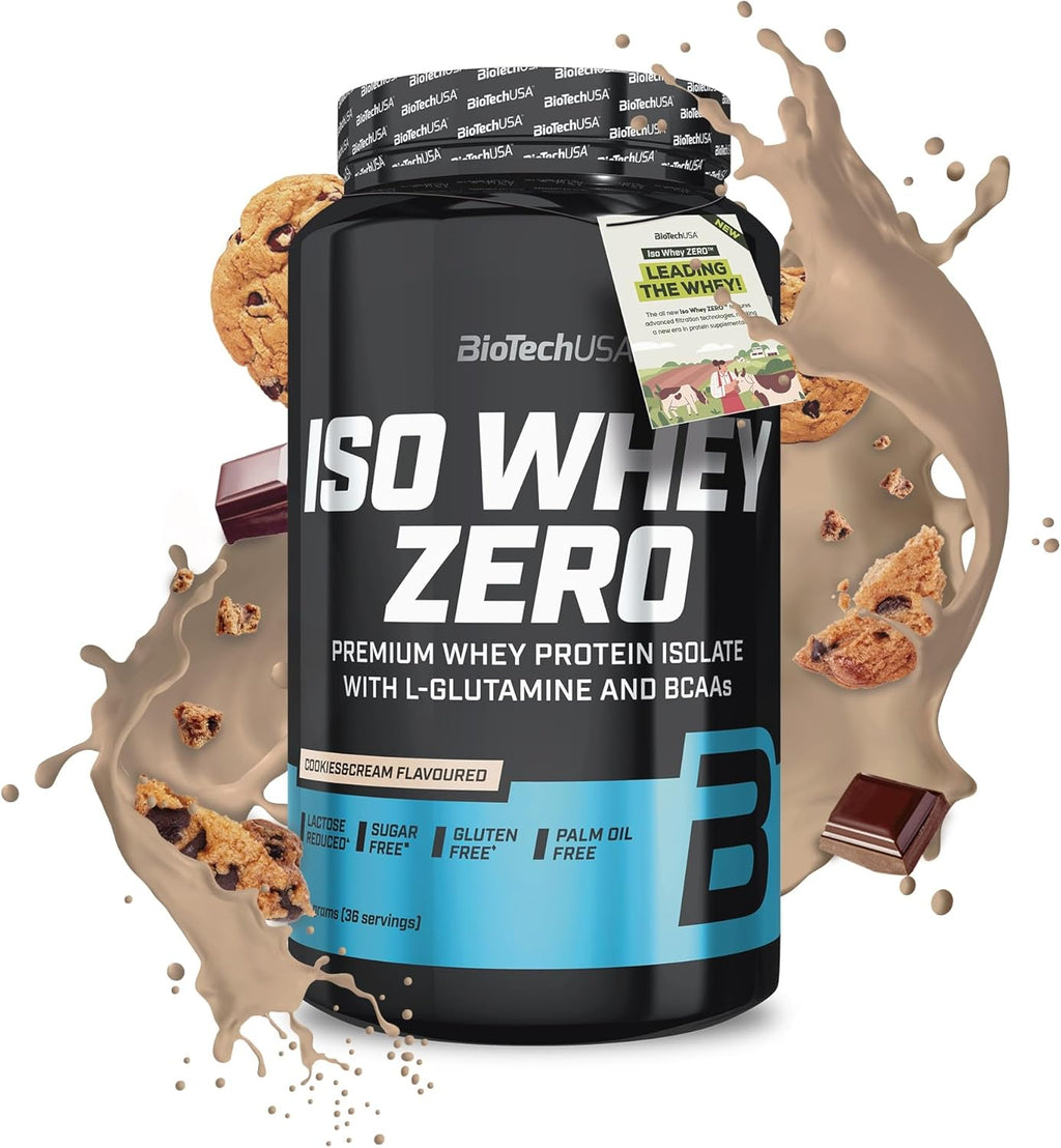BioTech USA Iso Whey Zero - 908g / Cookies & Cream - Whey Protein Isolate Powder