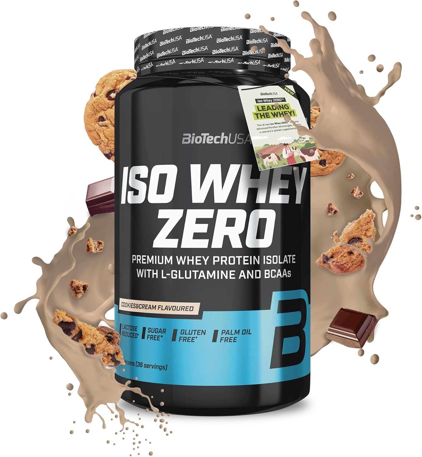 BioTech USA Iso Whey Zero - 908g / Cookies & Cream - Whey Protein Isolate Powder