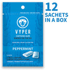 VYPER Caffeine Gum - 12x14g / Peppermint - Caffeine Chewing Gum