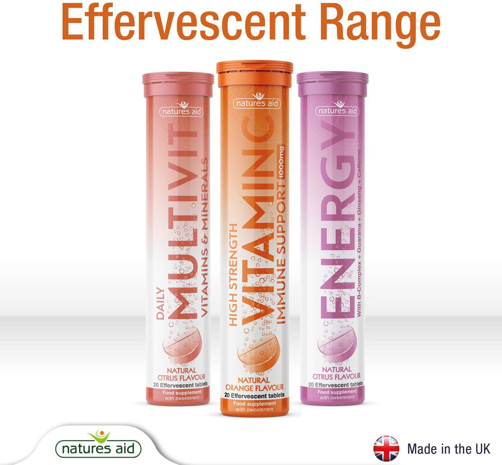 Natures Aid Vitamin C 1000mg Effervescent - 20 Tabs - Vitamin C Capsules