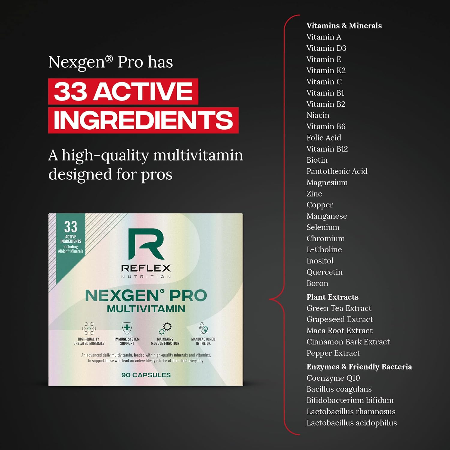 Reflex Nutrition Nexgen Pro - 90 Caps - Lactobacillus