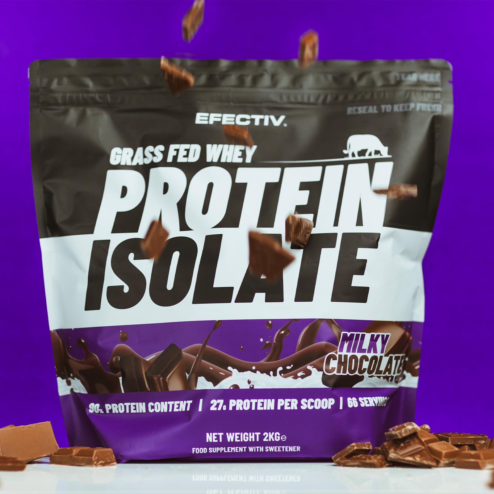 Efectiv Nutrition Grass Fed Whey Protein Isolate - Whey Protein Isolate Powder