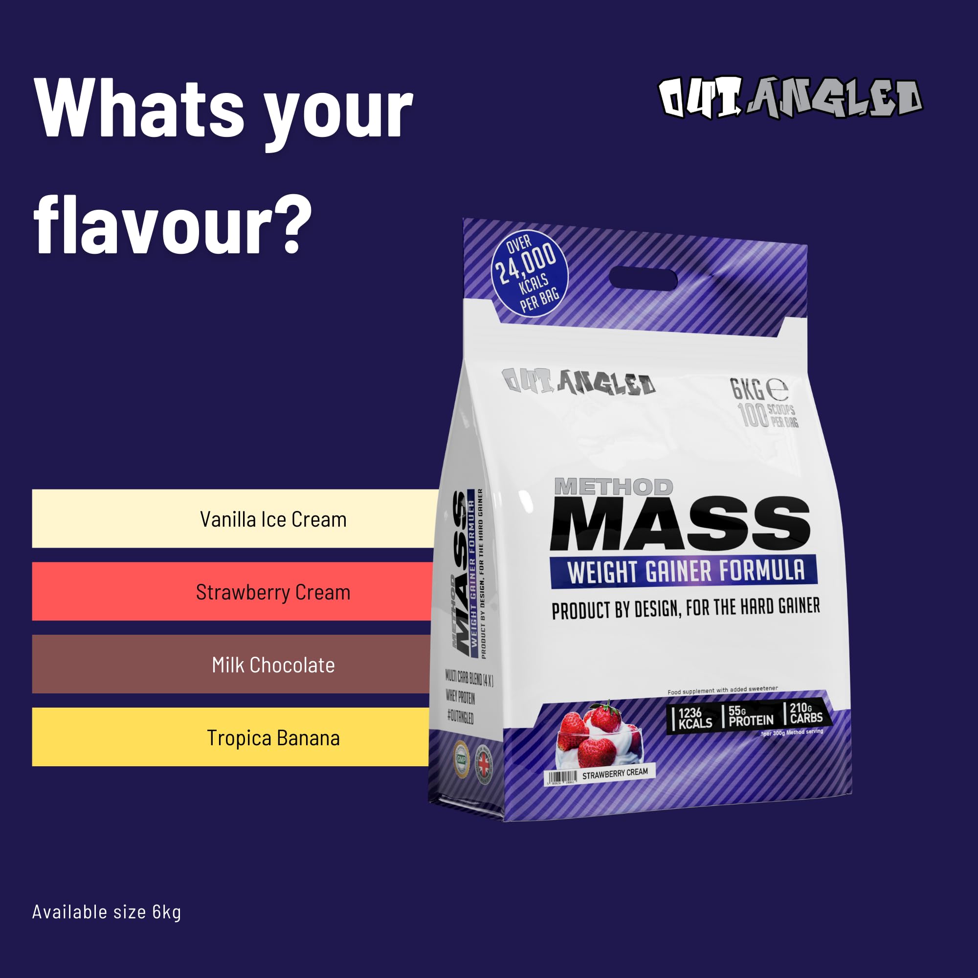 Outangled Method Mass - Weight Gainer Powder