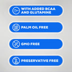 Blue and white labels on Biotech USA Iso Whey Zero Lactose Free protein powder