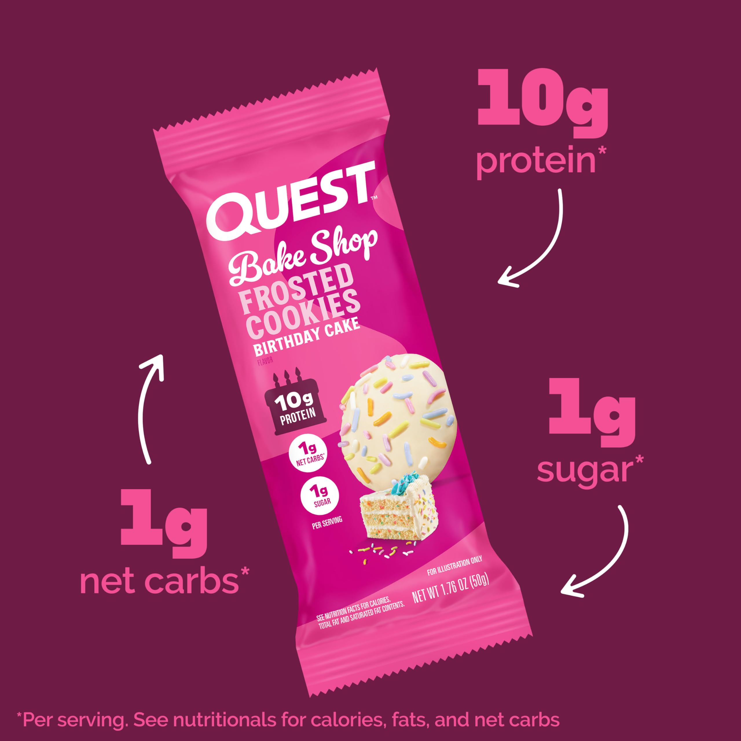 Quest Nutrition Frosted Cookie 8x50g (2 Cookie Packs)