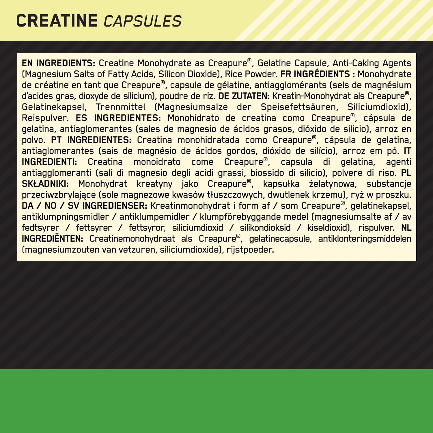 Optimum Nutrition Creatine 2500mg - 200 Caps - Creatine Capsules