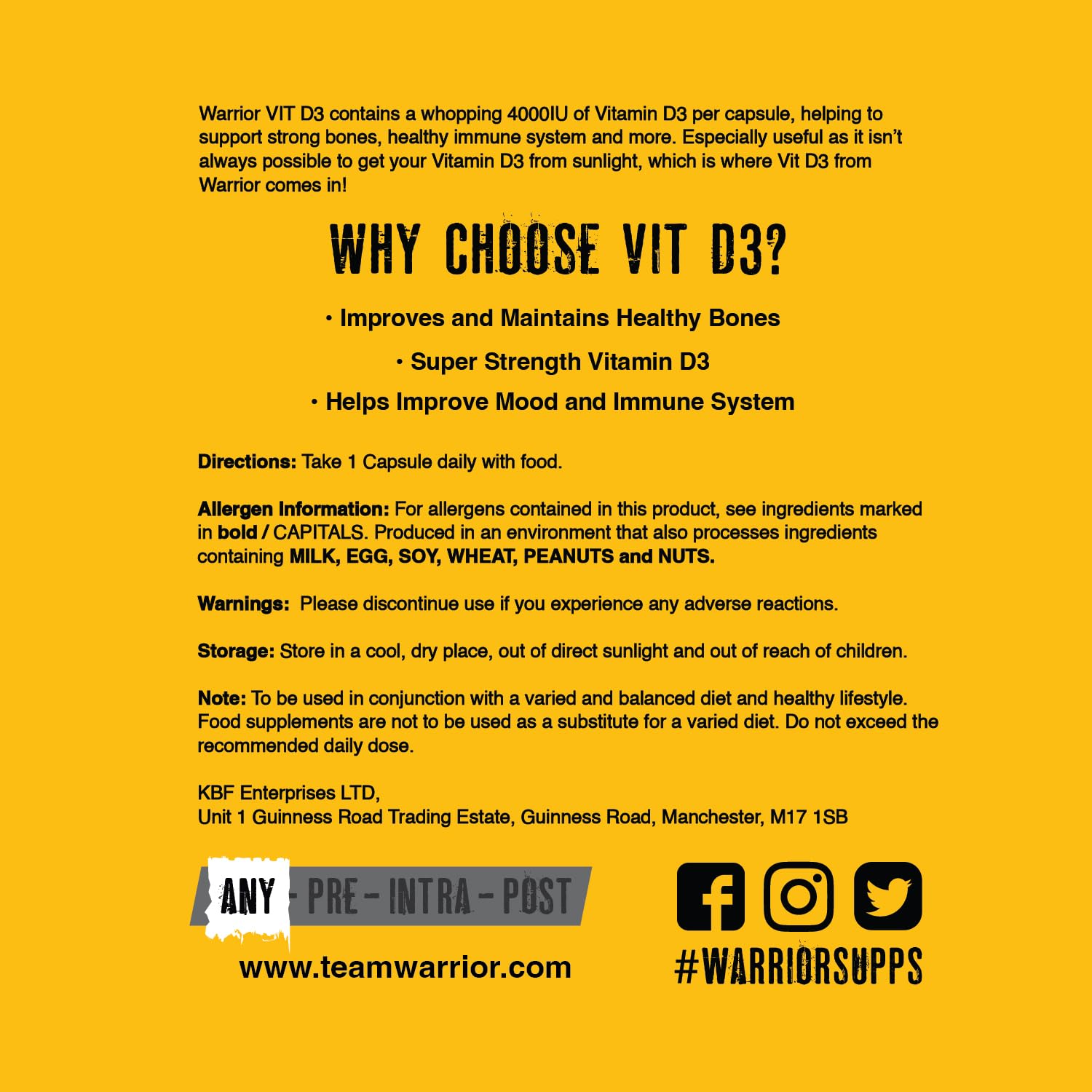 Warrior Core Vitamin D3