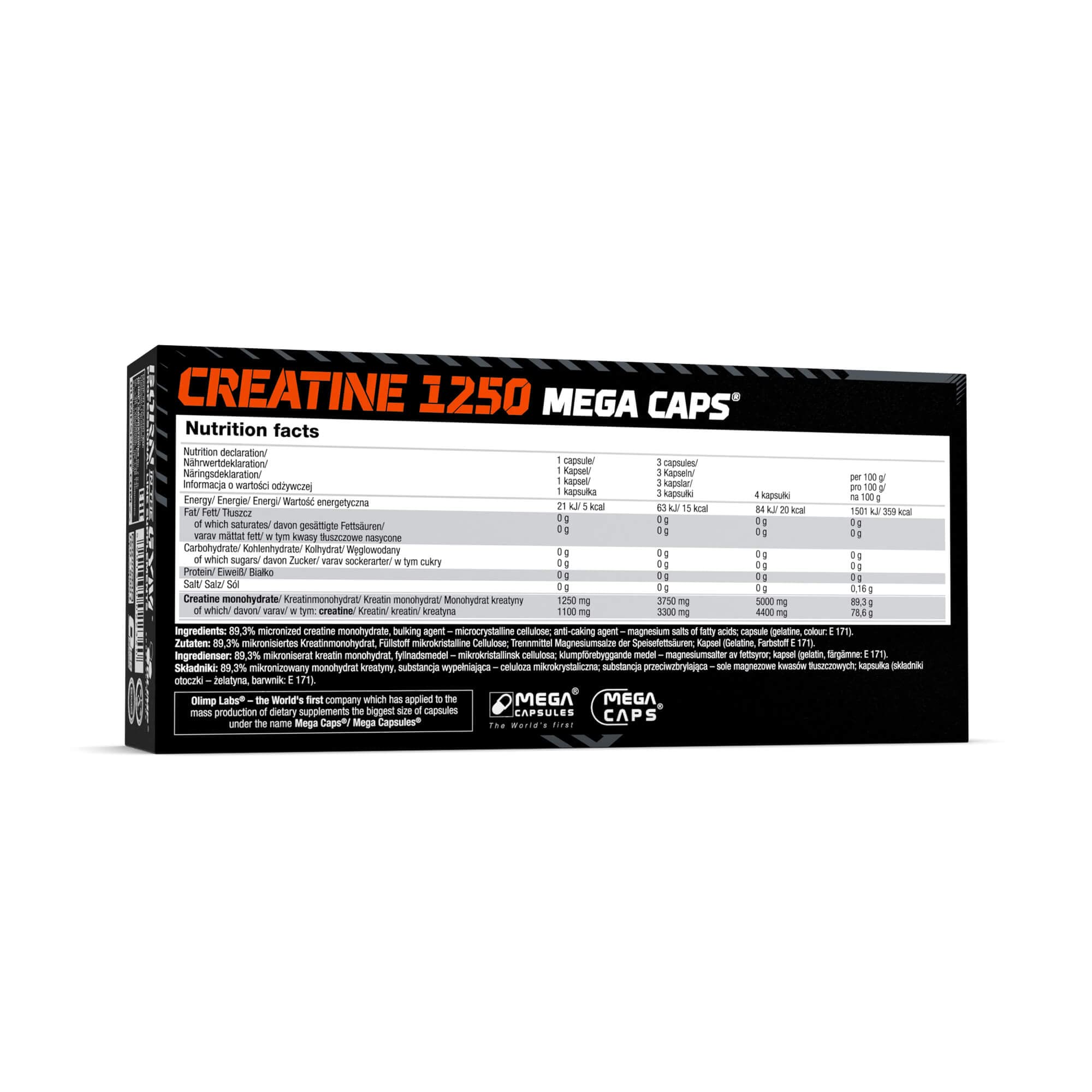 Olimp Sport Nutrition Creatine Mega Caps - 120 Caps - Creatine Capsules