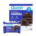 Quest Frosted Cookies Twin Packs in Chocolate Cake flavor with 5g protein and low carbs