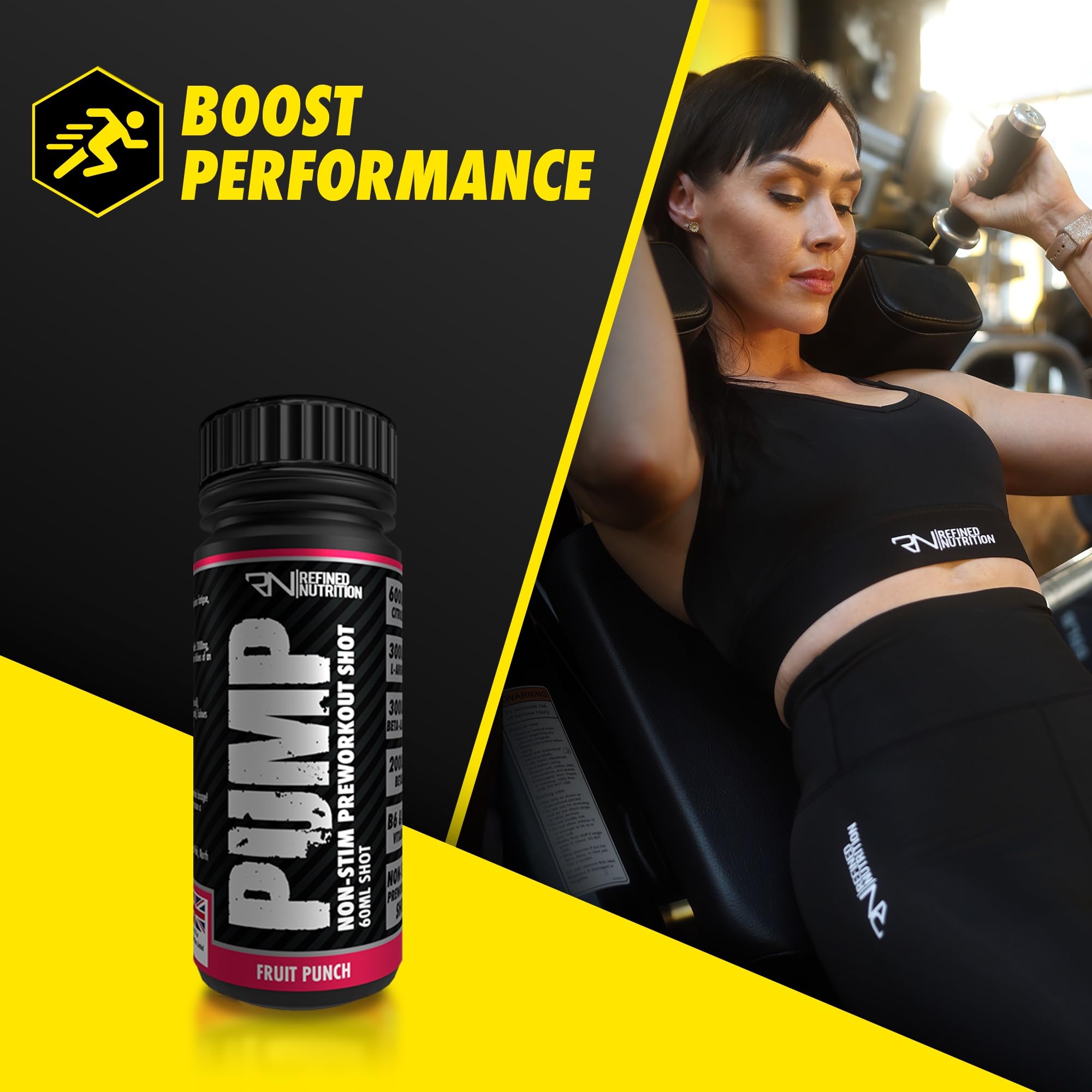 Refined-Nutrition-PUMP-Pre-Workout-Shots--Green-Apple - 12x60ml / Green Apple - Pre-Workout Shots
