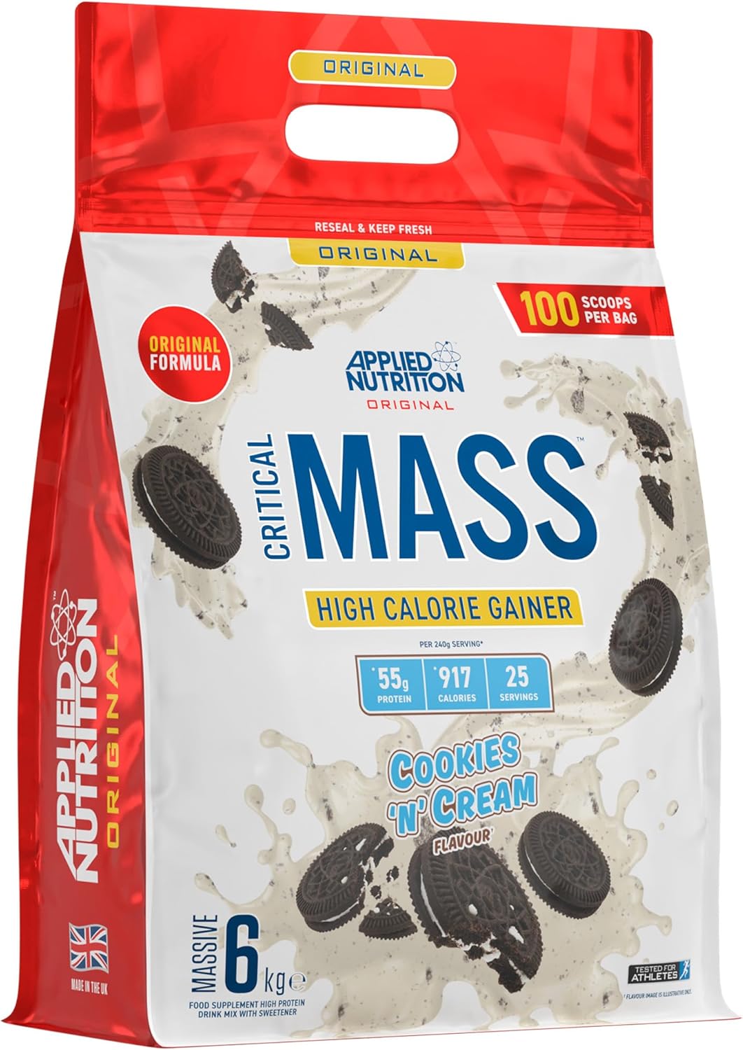 Applied Nutrition Critical Mass Original - 6kg / Cookies & Cream - Weight Gainer Powder