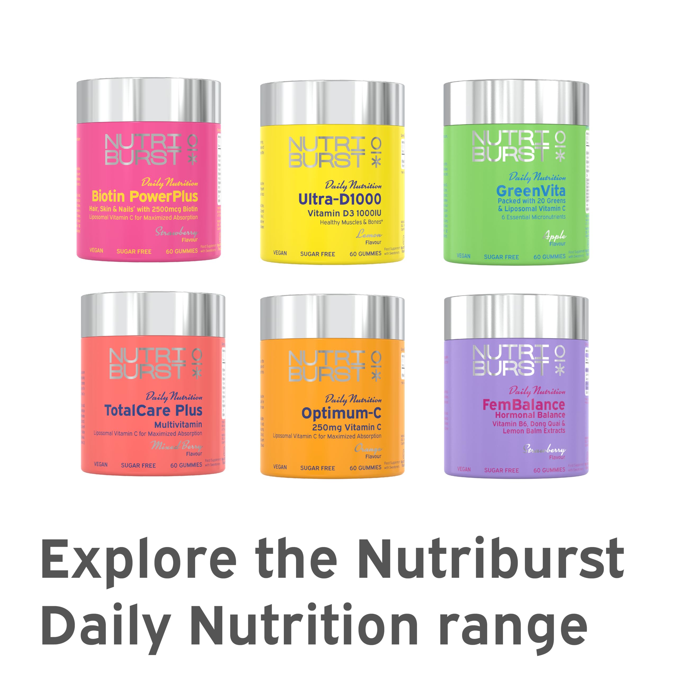 Nutriburst True Radiance - 60 Gummies / Blueberry - Vegan Collagen Gummies