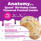 Quest Frosted Cookies twin packs with birthday cake flavor and colorful sprinkles
