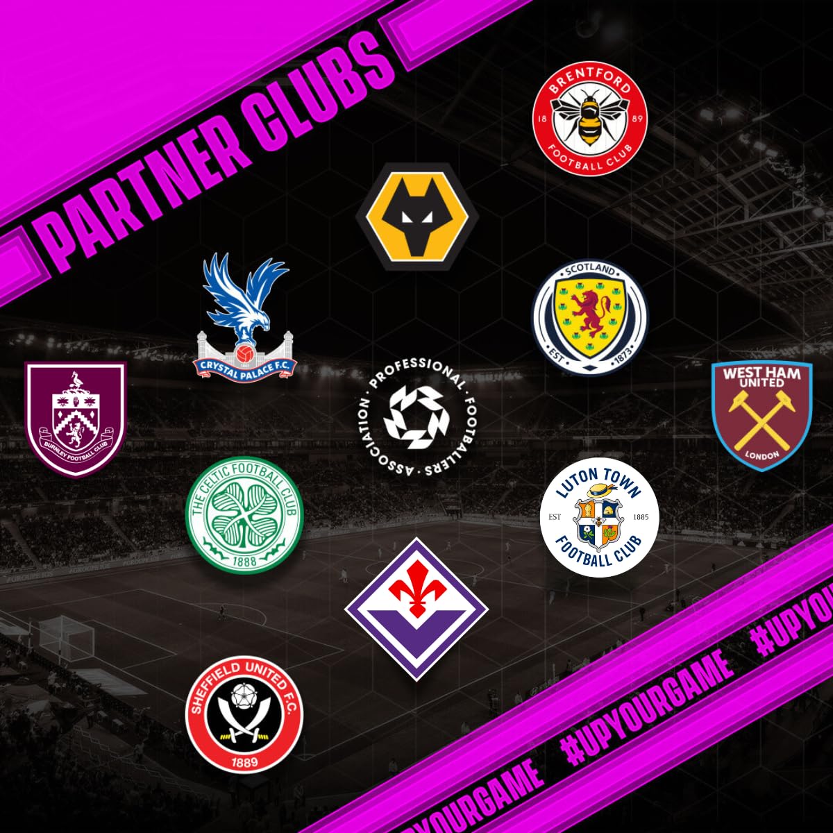 Soccer supplement focus with mixed berry flavor and pre-match caffeinated shots logos